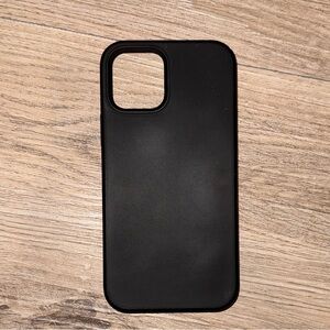 iPhone 12 Silicone Black Phone Case